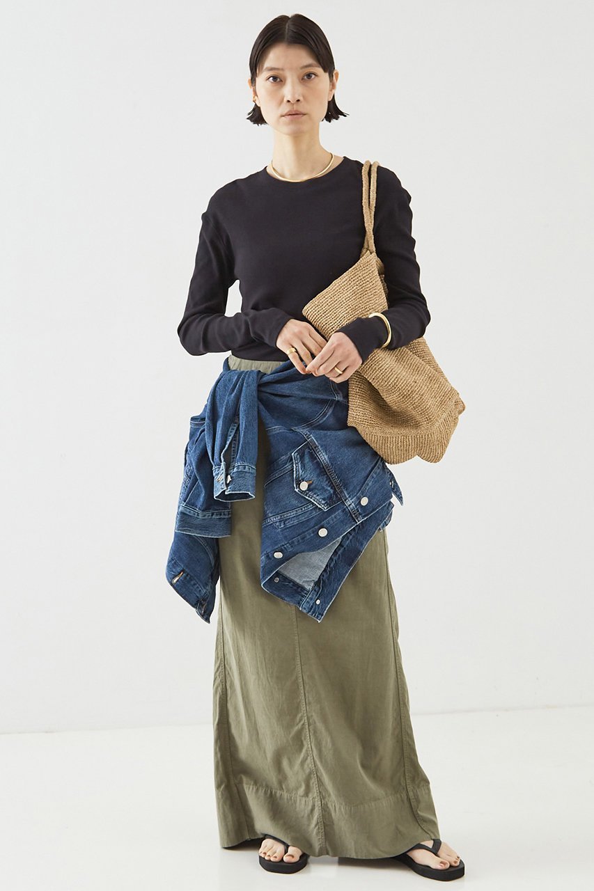 【ザ ストア バイ シー/THE STORE by C】のリブプルオーバー 人気、トレンドファッション・服の通販 founy(ファニー) 　ファッション　Fashion　レディースファッション　Fashion for Women　トップス・カットソー　Cut & Sew Tops　シャツ・ブラウス・オフィスカジュアル　Elegant Blouses & Button-Ups　ロングTシャツ・Tシャツ　Longline T-Shirts & Tees　カジュアルプルオーバー・ニットトップス　Pullovers & Knit Tops / Casual Pullovers　カットソー・ベーシックTシャツ　Cut-and-Sewn Tops / Stretch Tees & Basics　なめらか　Smooth, Silky Texture　シルク　Silk, 100% Silk　シンプル　Simple, Minimal　ジャケット　Jacket, Outerwear　スリーブ　Sleeve, Long Sleeve / Short Sleeve　ロング　Long, Long-Length　定番　Standard, Basic Item　other-6|ID: prp329100002372958 ipo3291000000036986737