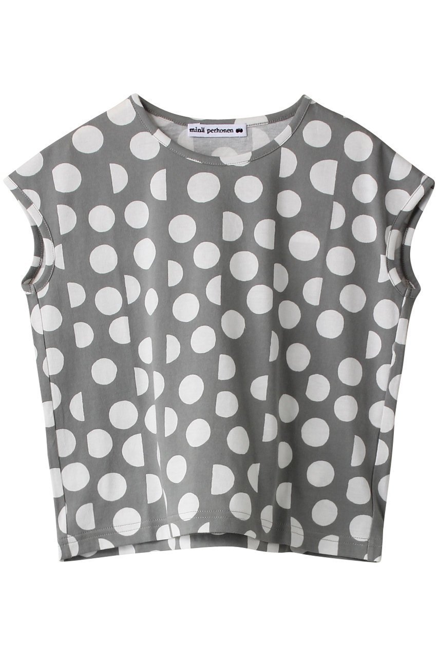 【ミナ ペルホネン/mina perhonen / KIDS】の【KIDS】palkeet トップス グレー 140 インテリア・キッズ・メンズ・レディースファッション・服の通販 founy(ファニー) 　ファッション　Fashion　キッズファッション　Fashion for Kids　トップス・カットソー　Cut & Sew Tops　ストライプ　Stripe, Striped Pattern　ドット　Polka Dot, Dot Pattern　グレー|ID: prp329100002384834 ipo3291000000036235999