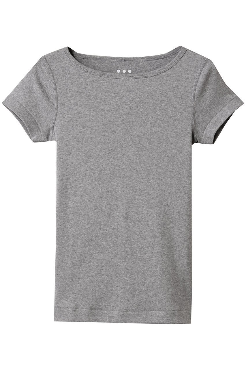 【スリー ドッツ/three dots】のオーガニックコットン 半袖ジンジャー インテリア・キッズ・メンズ・レディースファッション・服の通販 founy(ファニー) 　ファッション　Fashion　レディースファッション　WOMEN　トップス・カットソー　Tops/Tshirt　シャツ/ブラウス　Shirts/Blouses　ロング / Tシャツ　T-Shirts　カットソー　Cut and Sewn　オーガニック　Organic　コンパクト　Compact　ショルダー　Shoulder　ショート　Short　ジャケット　Jacket　スリーブ　Sleeve　バランス　Balance　フィット　Fit　ラウンド　Round　再入荷　Restock/Back In Stock/Re Arrival　半袖　Short Sleeve　定番　Standard　グラナイト|ID: prp329100002391560 ipo3291000000031588983