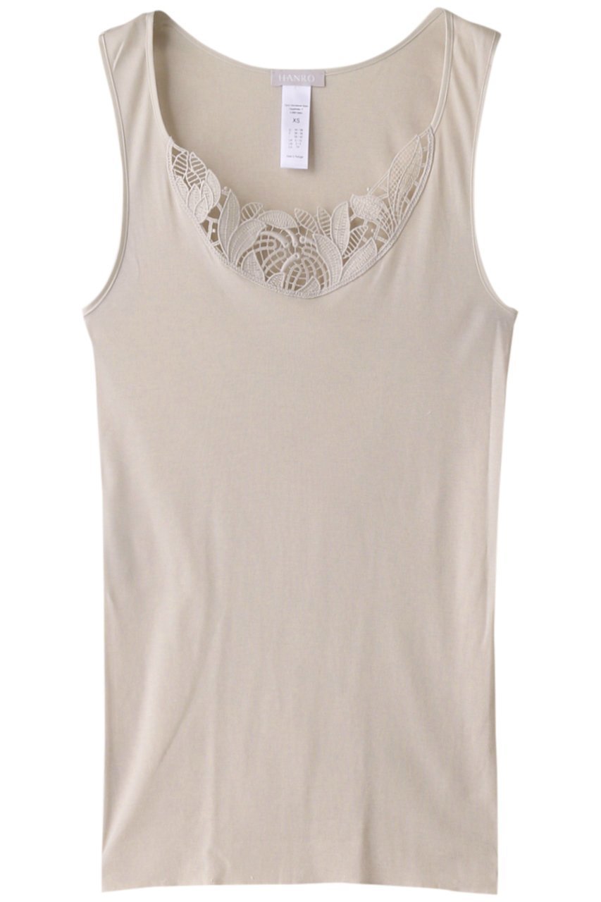 【ハンロ/HANRO】のレース付きタンクトップ インテリア・キッズ・メンズ・レディースファッション・服の通販 founy(ファニー) 　ファッション　Fashion　レディースファッション　Fashion for Women　下着・ランジェリー　Lingerie & Intimates　その他ランジェリー・インナーアイテム　Other Lingerie / Intimates　おすすめ　Recommended / Our Picks　インナー　Innerwear　シンプル　Simple, Minimal　セットアップ　Set-Up, Coordinated Outfit　タンク　Tank Top, Sleeveless Top　ランジェリー　Lingerie, Intimate Wear　レース　Lace, Lace Fabric　グレージュ|ID: prp329100002420697 ipo3291000000036174179