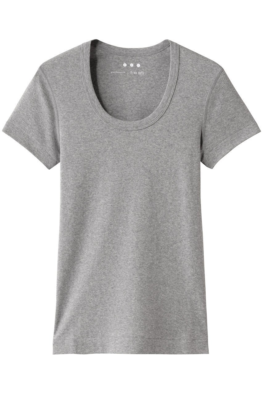 【スリー ドッツ/three dots】のオーガニックコットン ジェシカ インテリア・キッズ・メンズ・レディースファッション・服の通販 founy(ファニー) 　ファッション　Fashion　レディースファッション　WOMEN　トップス・カットソー　Tops/Tshirt　シャツ/ブラウス　Shirts/Blouses　ロング / Tシャツ　T-Shirts　カットソー　Cut and Sewn　インナー　Inner　コンパクト　Compact　ショート　Short　シンプル　Simple　スリーブ　Sleeve　再入荷　Restock/Back In Stock/Re Arrival　半袖　Short Sleeve　グラナイト|ID: prp329100002422849 ipo3291000000031588972