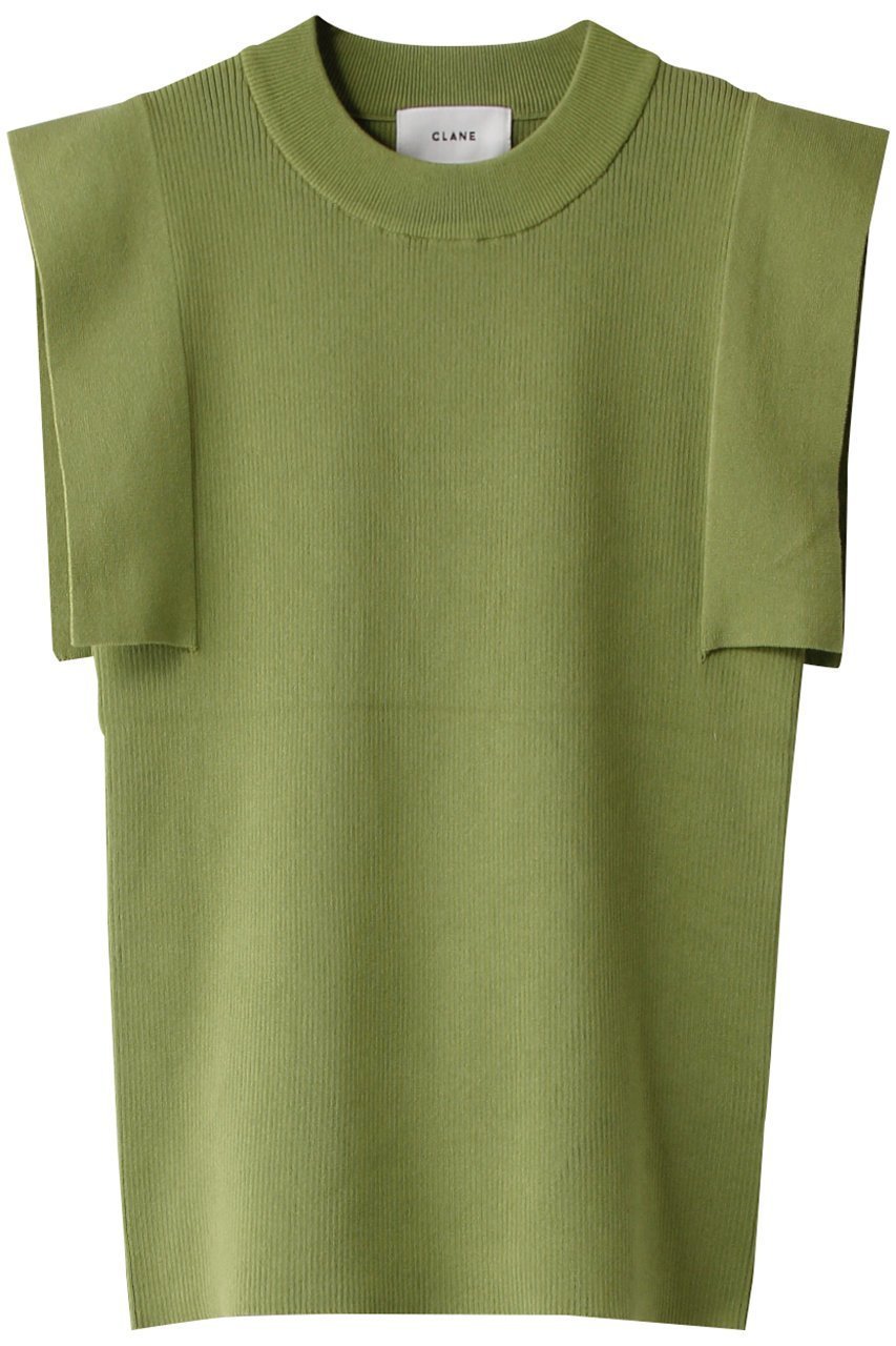 【クラネ/CLANE】のSQUARE SLEEVE KNIT TOPS ニット インテリア・キッズ・メンズ・レディースファッション・服の通販 founy(ファニー) ファッション Fashion レディースファッション Fashion for Women トップス・カットソー Cut & Sew Tops ニット Knit Tops & Sweaters カジュアルプルオーバー・ニットトップス Pullovers & Knit Tops / Casual Pullovers シンプル Simple, Minimal スクエア Square, Square Shape スリーブ Sleeve, Long Sleeve / Short Sleeve フィット Fit, Slim Fit フレア Flare, Flared グリーン|ID: prp329100002425891 ipo3291000000032964104