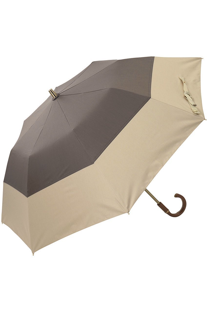 【グレイシー/Gracy】のGRC 晴雨兼用楽折 Tender bicolor インテリア・キッズ・メンズ・レディースファッション・服の通販 founy(ファニー) 　ファッション　Fashion　レディースファッション　Fashion for Women　レイングッズ・傘・晴雨兼用傘　Umbrellas & Rain Gear　ウッド　Wooden Design　ハンカチ　Handkerchief, Hanky　エレガント 上品　Elegant　傘　Umbrella, Parasol　時計　Watch, Wristwatch　ブラウン×ベージュ|ID: prp329100002454376 ipo3291000000032863800