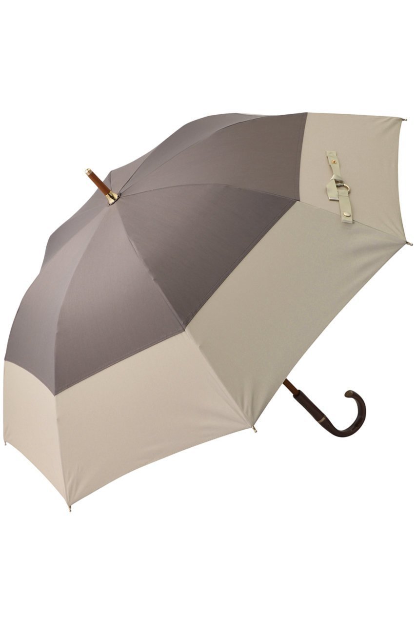 【グレイシー/Gracy】のGRC 晴雨兼用長傘 Tender bicolor インテリア・キッズ・メンズ・レディースファッション・服の通販 founy(ファニー) 　ファッション　Fashion　レディースファッション　Fashion for Women　レイングッズ・傘・晴雨兼用傘　Umbrellas & Rain Gear　ウッド　Wooden Design　ハンカチ　Handkerchief, Hanky　エレガント 上品　Elegant　傘　Umbrella, Parasol　時計　Watch, Wristwatch　ブラウン×ベージュ|ID: prp329100002454377 ipo3291000000032857947