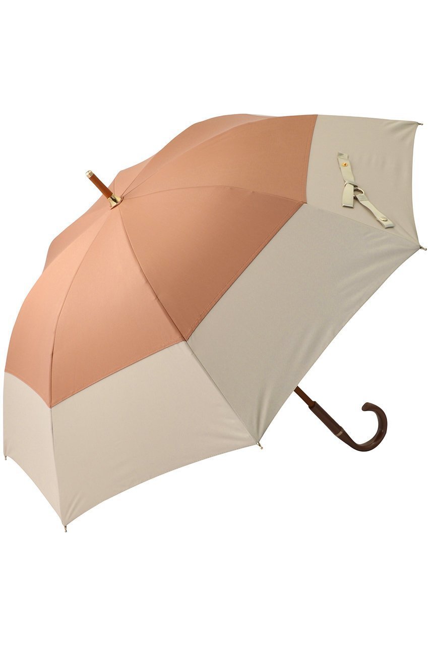 【グレイシー/Gracy】のGRC 晴雨兼用長傘 Tender bicolor インテリア・キッズ・メンズ・レディースファッション・服の通販 founy(ファニー) 　ファッション　Fashion　レディースファッション　Fashion for Women　レイングッズ・傘・晴雨兼用傘　Umbrellas & Rain Gear　ウッド　Wooden Design　ハンカチ　Handkerchief, Hanky　エレガント 上品　Elegant　傘　Umbrella, Parasol　時計　Watch, Wristwatch　テラコッタ×ベージュ|ID: prp329100002454377 ipo3291000000032857952