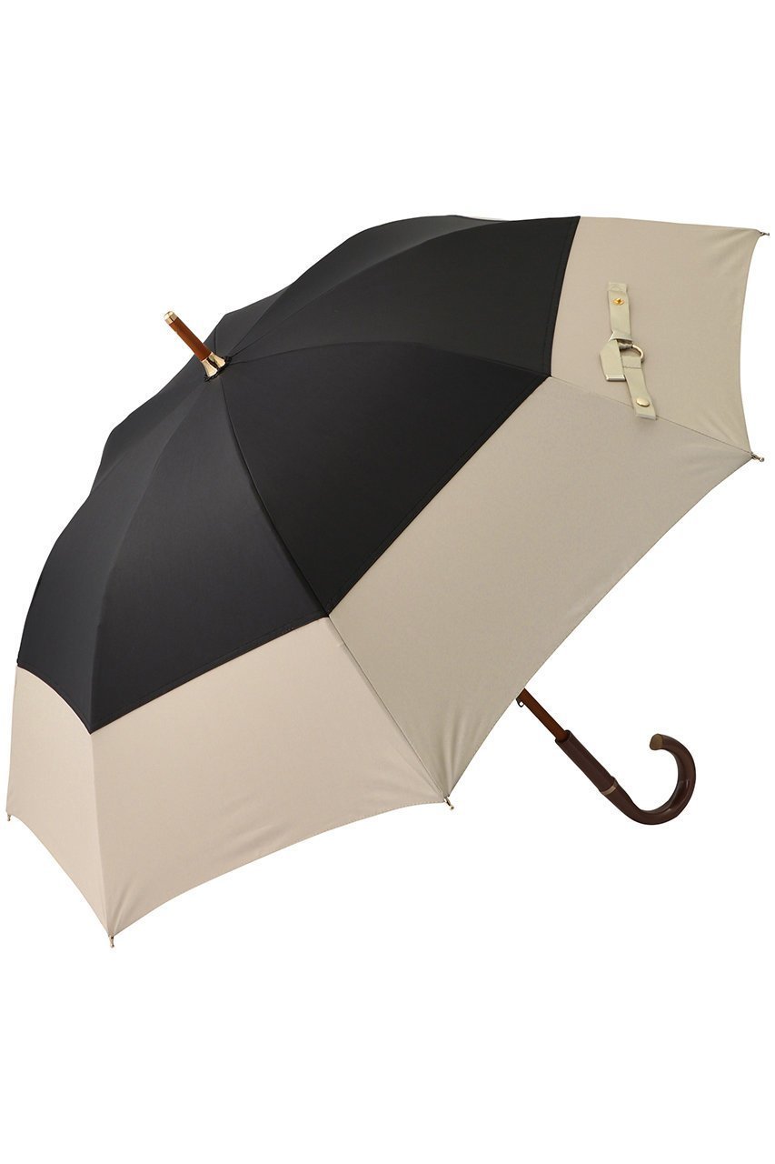 【グレイシー/Gracy】のGRC 晴雨兼用長傘 Tender bicolor インテリア・キッズ・メンズ・レディースファッション・服の通販 founy(ファニー) 　ファッション　Fashion　レディースファッション　Fashion for Women　レイングッズ・傘・晴雨兼用傘　Umbrellas & Rain Gear　ウッド　Wooden Design　ハンカチ　Handkerchief, Hanky　エレガント 上品　Elegant　傘　Umbrella, Parasol　時計　Watch, Wristwatch　ブラック×ベージュ|ID: prp329100002454377 ipo3291000000032857959