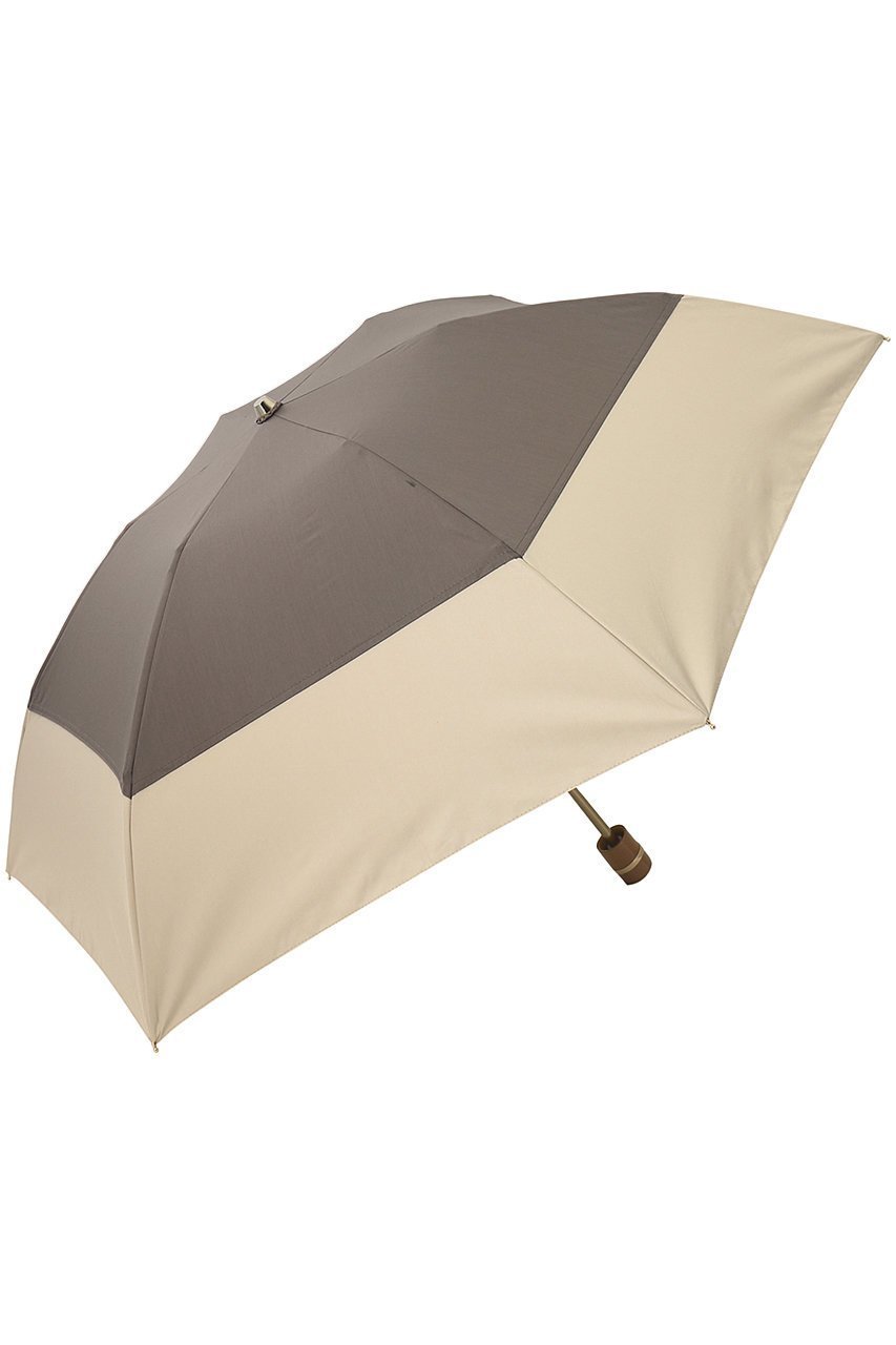【グレイシー/Gracy】のGRC 晴雨兼用折り畳み Tender bicolor インテリア・キッズ・メンズ・レディースファッション・服の通販 founy(ファニー) 　ファッション　Fashion　レディースファッション　Fashion for Women　レイングッズ・傘・晴雨兼用傘　Umbrellas & Rain Gear　ウッド　Wooden Design　ハンカチ　Handkerchief, Hanky　リボン　Ribbon, Bow　エレガント 上品　Elegant　傘　Umbrella, Parasol　時計　Watch, Wristwatch　ブラウン×ベージュ|ID: prp329100002454378 ipo3291000000032863584