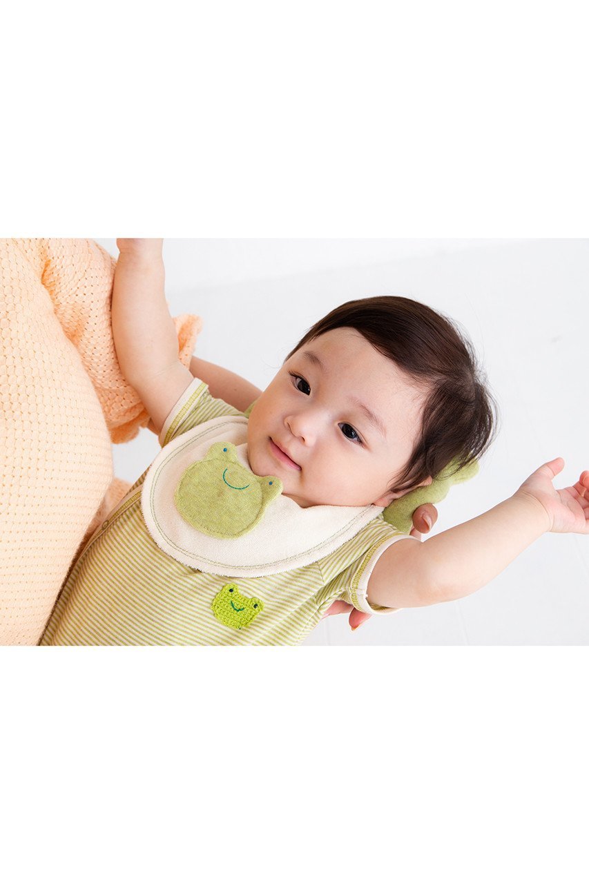 【ポプキンズ/POMPKINS / KIDS】の【Baby】かえるミニスタイ 人気、トレンドファッション・服の通販 founy(ファニー) 　ファッション　Fashion　キッズファッション　KIDS　モチーフ　Motif　再入荷　Restock/Back In Stock/Re Arrival　吸水　Water Absorption　other-5|ID: prp329100002474460 ipo3291000000031417855