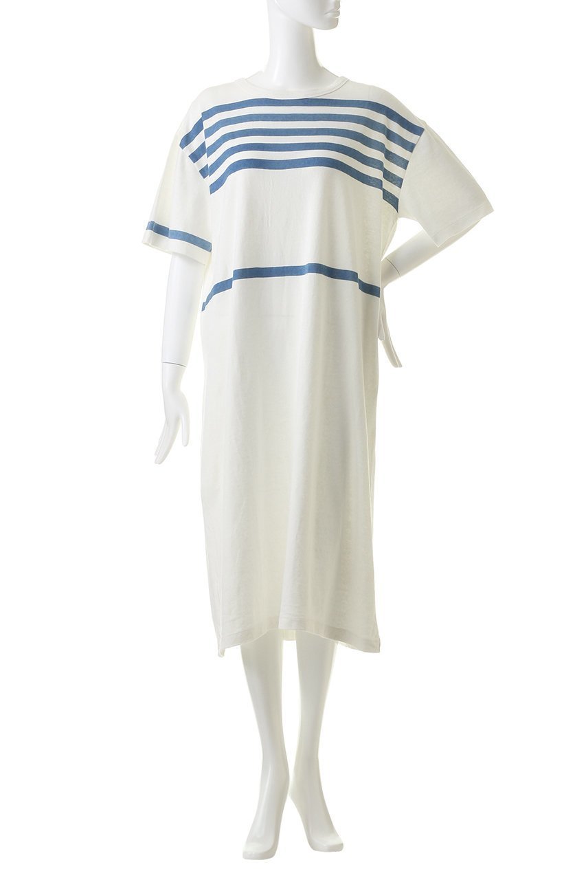 【プリスティン/PRISTINE】のLCインサイドコットン天竺ボーダープリントOP 人気、トレンドファッション・服の通販 founy(ファニー) 　ファッション　Fashion　レディースファッション　Fashion for Women　ワンピース　Dresses　チュニック　Tunic Tops & Dresses　チュニック　Tunic, Long Top　プリント　Print, Printed Pattern　ボーダー　Border, Stripe　リネン　Linen, Linen Fabric　夏　Summer　other-2|ID: prp329100002481672 ipo3291000000032904753