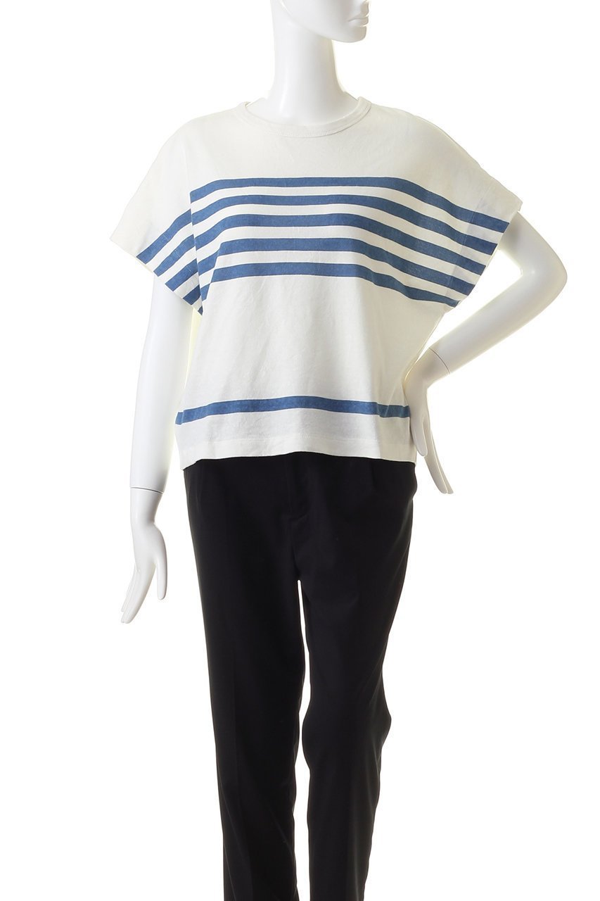 【プリスティン/PRISTINE】のLCインサイドコットン天竺ボーダープリントPO 人気、トレンドファッション・服の通販 founy(ファニー) 　ファッション　Fashion　レディースファッション　Fashion for Women　トップス・カットソー　Cut & Sew Tops　ニット　Knit Tops & Sweaters　カジュアルプルオーバー・ニットトップス　Pullovers & Knit Tops / Casual Pullovers　プリント　Print, Printed Pattern　ボーダー　Border, Stripe　リネン　Linen, Linen Fabric　other-2|ID: prp329100002481673 ipo3291000000036906808