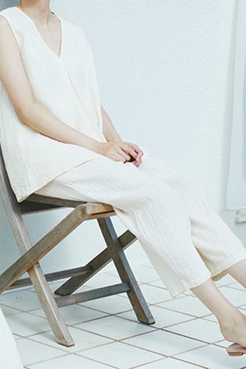 【プリスティン/PRISTINE】のダブルガーゼパンツ 人気、トレンドファッション・服の通販 founy(ファニー) 　ファッション　Fashion　レディースファッション　Fashion for Women　パンツ　Pants & Trousers　おすすめ　Recommended / Our Picks　セットアップ　Set-Up, Coordinated Outfit　ダブル　Double, Double-Breasted　パジャマ　Pajamas, Sleepwear　ワイド　Wide, Wide Fit　other-6|ID: prp329100002481674 ipo3291000000032832625