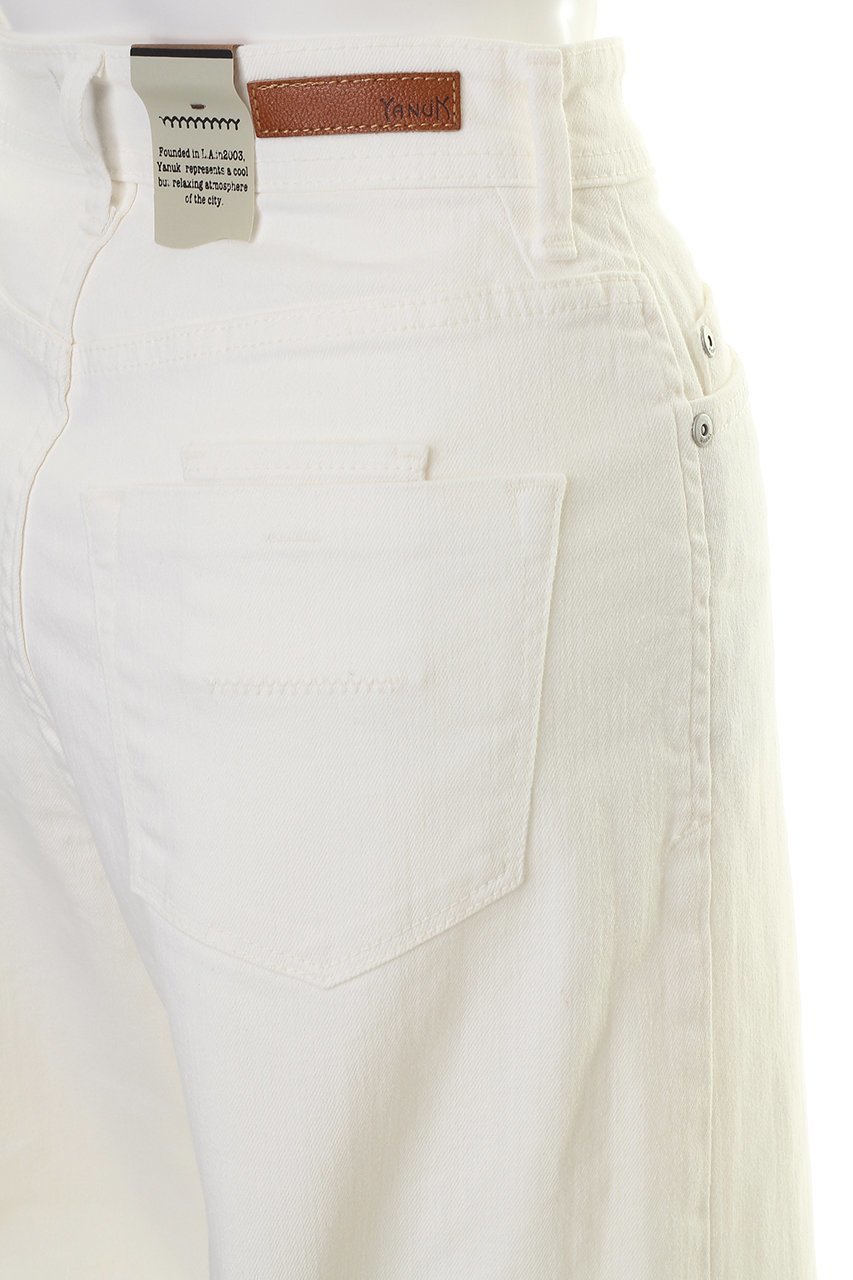 【ヤヌーク/YANUK】のReally Light/Spill Proof ワイドフレア カットオフデニム 人気、トレンドファッション・服の通販 founy(ファニー) 　ファッション　Fashion　レディースファッション　Fashion for Women　パンツ　Pants & Trousers　デニムパンツ・ジーンズ・美脚デニム　Denim Jeans & Pants　カットオフ　Cut-Off Design　デニム　Denim, Jeans Material　フィット　Fit, Slim Fit　フレア　Flare, Flared　ワイド　Wide, Wide Fit　エレガント 上品　Elegant　other-7|ID: prp329100002484733 ipo3291000000035811827