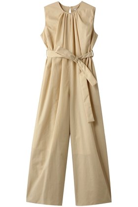 【クラネ/CLANE】のWIDE BOTTOM ALL IN ONE オールインワン 人気、トレンドファッション・服の通販 founy(ファニー) ファッション Fashion レディースファッション Fashion for Women パンツ Pants & Trousers ギャザー Gathered, Ruffled スリット Slit, Slit Detail ノースリーブ Sleeveless, No-Sleeve リボン Ribbon, Bow |ID:prp329100002540628