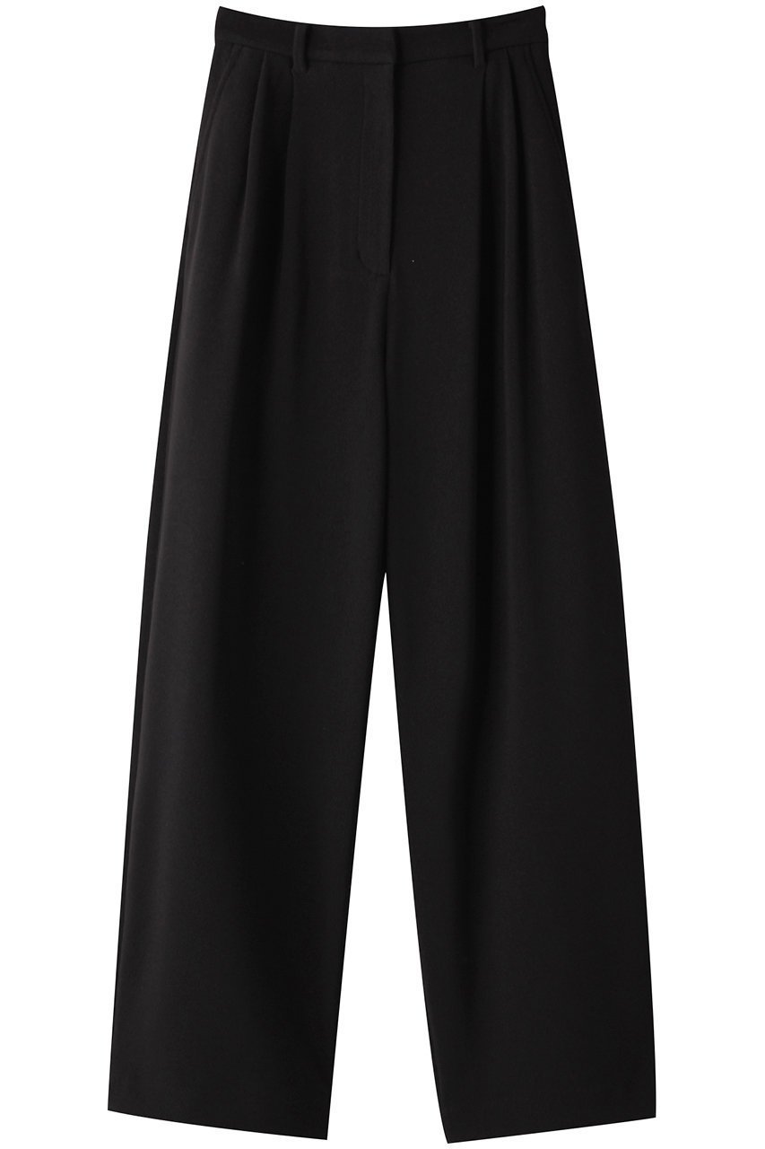 【クラネ/CLANE】のRIB STRIPE TUCK PANTS パンツ インテリア・キッズ・メンズ・レディースファッション・服の通販 founy(ファニー) 　ファッション　Fashion　レディースファッション　Fashion for Women　パンツ　Pants & Trousers　ストライプ　Stripe, Striped Pattern　ストレッチ　Stretch, Stretchy Fabric　ワイド　Wide, Wide Fit　ブラック|ID: prp329100002540629 ipo3291000000035812771