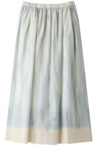 【プリスティン/PRISTINE】の笹の葉プリントスカート ブルー|ID: prp329100002545045 ipo3291000000035345327