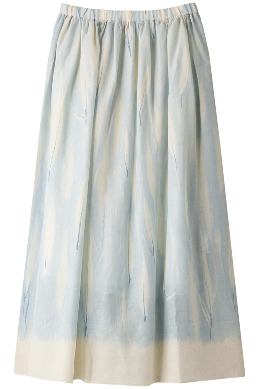 【プリスティン/PRISTINE】の笹の葉プリントスカート インテリア・キッズ・メンズ・レディースファッション・服の通販 founy(ファニー) 　ファッション　Fashion　レディースファッション　Fashion for Women　スカート　Skirts　ロングスカート　Long Skirts / Maxi & Midi Skirts　プリント　Print, Printed Pattern　ペチコート　Petticoat, Underskirt　ロング　Long, Long-Length　夏　Summer　ブルー|ID: prp329100002545045 ipo3291000000035345327