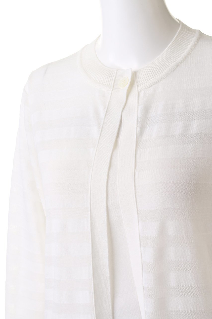【プリスティン/PRISTINE】のフロストボーダーカーデ 人気、トレンドファッション・服の通販 founy(ファニー) 　ファッション　Fashion　レディースファッション　WOMEN　トップス・カットソー　Tops/Tshirt　ニット　Knit Tops　プルオーバー　Pullover　おすすめ　Recommend　なめらか　Smooth　カーディガン　Cardigan　ボーダー　Border　夏　Summer　羽織　Haori　other-5|ID: prp329100002545049 ipo3291000000031423154