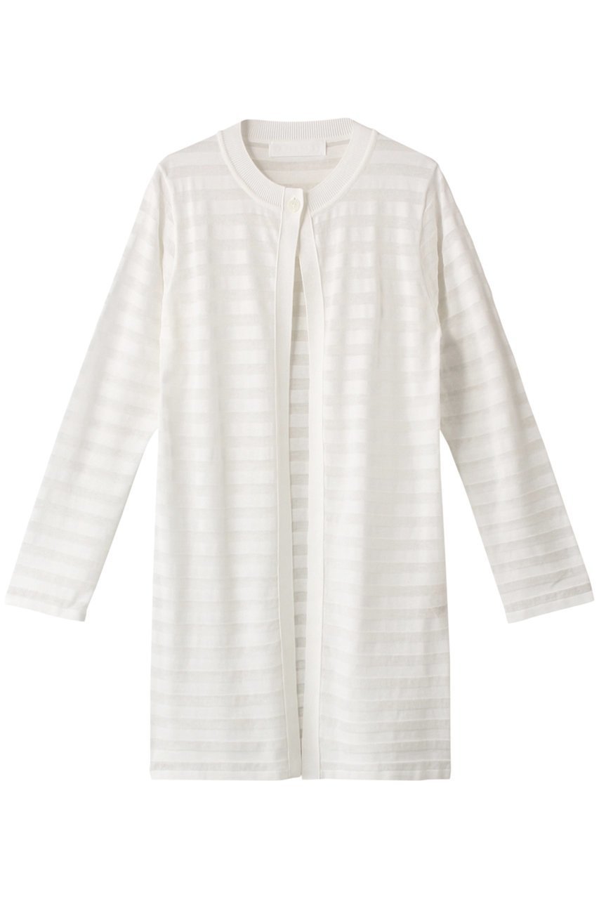 【プリスティン/PRISTINE】のフロストボーダーカーデ 人気、トレンドファッション・服の通販 founy(ファニー) 　ファッション　Fashion　レディースファッション　Fashion for Women　トップス・カットソー　Cut & Sew Tops　ニット　Knit Tops & Sweaters　カジュアルプルオーバー・ニットトップス　Pullovers & Knit Tops / Casual Pullovers　おすすめ　Recommended / Our Picks　なめらか　Smooth, Silky Texture　カーディガン　Cardigan, Knitwear　ボーダー　Border, Stripe　夏　Summer　羽織　Haori, Light Jacket　 other-1|ID: prp329100002545049 ipo3291000000036760585