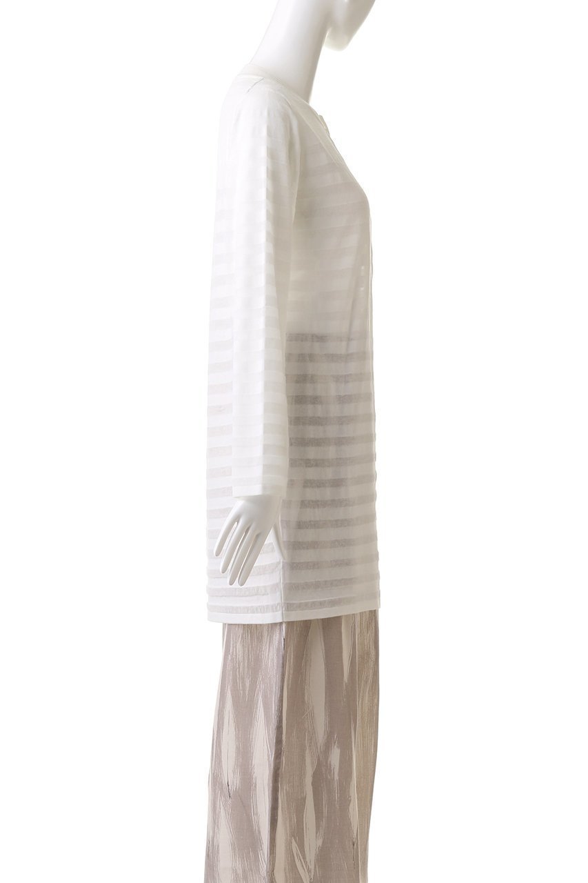 【プリスティン/PRISTINE】のフロストボーダーカーデ 人気、トレンドファッション・服の通販 founy(ファニー) 　ファッション　Fashion　レディースファッション　Fashion for Women　トップス・カットソー　Cut & Sew Tops　ニット　Knit Tops & Sweaters　カジュアルプルオーバー・ニットトップス　Pullovers & Knit Tops / Casual Pullovers　おすすめ　Recommended / Our Picks　なめらか　Smooth, Silky Texture　カーディガン　Cardigan, Knitwear　ボーダー　Border, Stripe　夏　Summer　羽織　Haori, Light Jacket　other-3|ID: prp329100002545049 ipo3291000000036760591