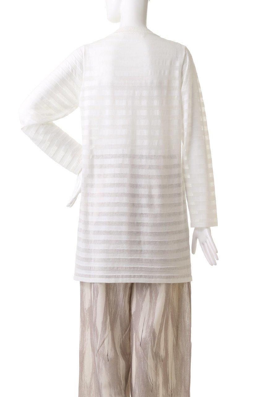 【プリスティン/PRISTINE】のフロストボーダーカーデ 人気、トレンドファッション・服の通販 founy(ファニー) 　ファッション　Fashion　レディースファッション　Fashion for Women　トップス・カットソー　Cut & Sew Tops　ニット　Knit Tops & Sweaters　カジュアルプルオーバー・ニットトップス　Pullovers & Knit Tops / Casual Pullovers　おすすめ　Recommended / Our Picks　なめらか　Smooth, Silky Texture　カーディガン　Cardigan, Knitwear　ボーダー　Border, Stripe　夏　Summer　羽織　Haori, Light Jacket　other-4|ID: prp329100002545049 ipo3291000000036760593