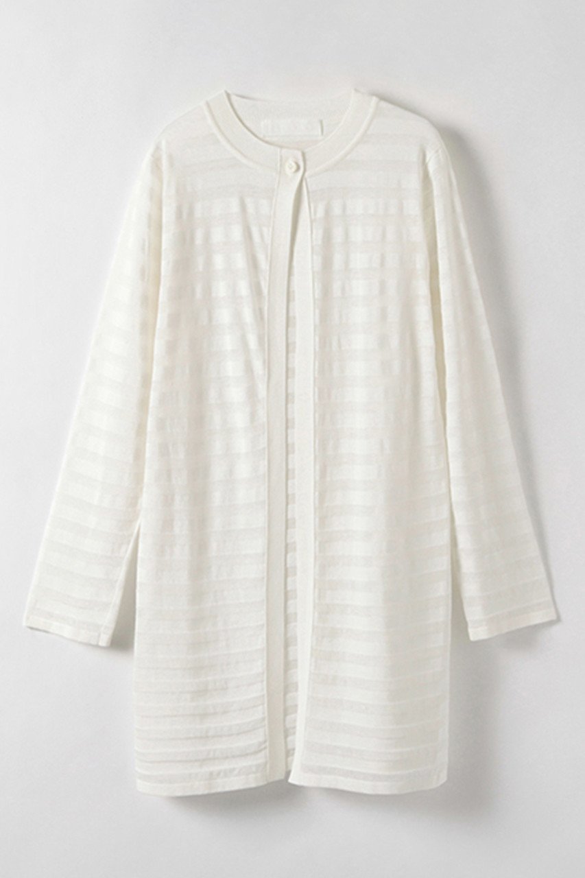 【プリスティン/PRISTINE】のフロストボーダーカーデ 人気、トレンドファッション・服の通販 founy(ファニー) 　ファッション　Fashion　レディースファッション　Fashion for Women　トップス・カットソー　Cut & Sew Tops　ニット　Knit Tops & Sweaters　カジュアルプルオーバー・ニットトップス　Pullovers & Knit Tops / Casual Pullovers　おすすめ　Recommended / Our Picks　なめらか　Smooth, Silky Texture　カーディガン　Cardigan, Knitwear　ボーダー　Border, Stripe　夏　Summer　羽織　Haori, Light Jacket　other-6|ID: prp329100002545049 ipo3291000000036760597