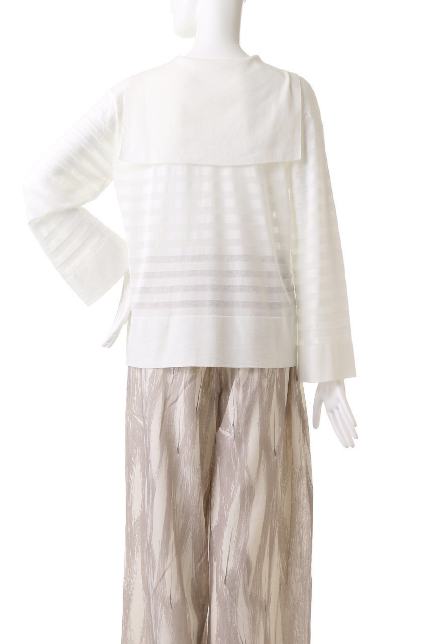 【プリスティン/PRISTINE】のフロストボーダーセーラーPO 人気、トレンドファッション・服の通販 founy(ファニー) 　ファッション　Fashion　レディースファッション　WOMEN　トップス・カットソー　Tops/Tshirt　ニット　Knit Tops　プルオーバー　Pullover　なめらか　Smooth　スリーブ　Sleeve　デコルテ　Decolletage　other-4|ID: prp329100002545050 ipo3291000000031423166