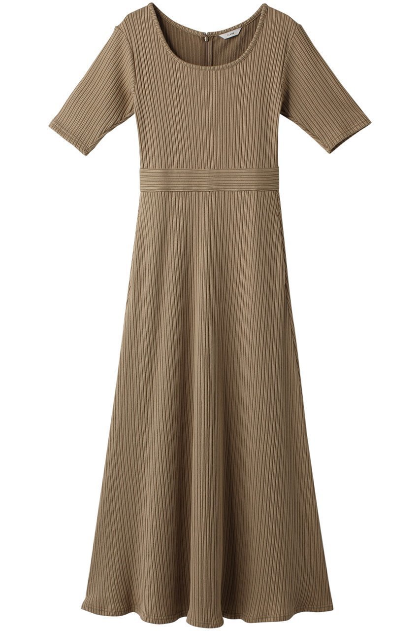 【クラネ/CLANE】のRIB CIRCULAR ONE PIECE シャツワンピース インテリア・キッズ・メンズ・レディースファッション・服の通販 founy(ファニー) ファッション Fashion レディースファッション Fashion for Women ワンピース Dresses シャツワンピース / 1枚で着映えコーデ Shirt Dresses チュニック Tunic Tops & Dresses スクエア Square, Square Shape チュニック Tunic, Long Top デコルテ Décolleté, Neckline ロング Long, Long-Length ベージュ|ID: prp329100002556408 ipo3291000000036070509