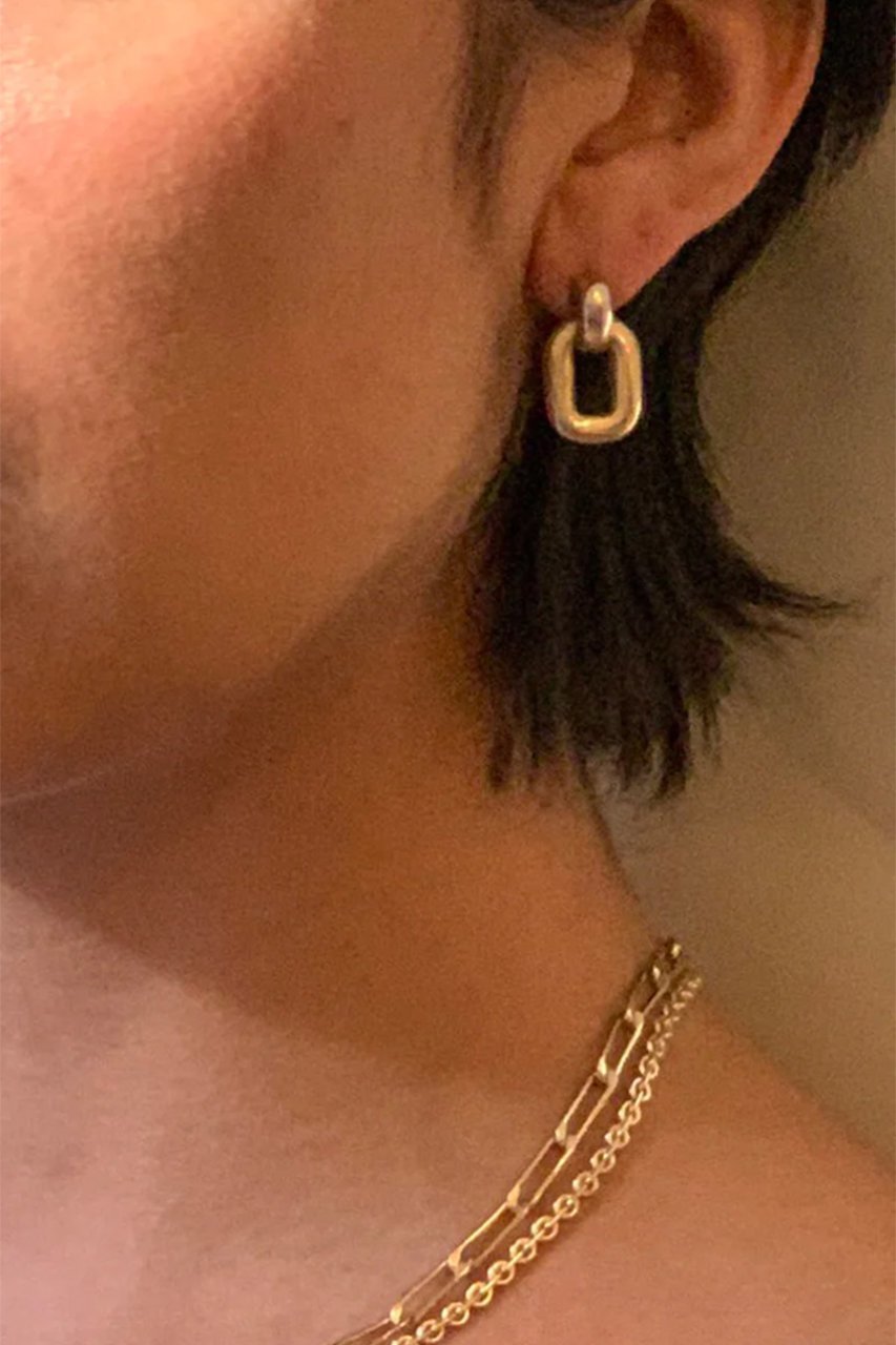 【ローラロンバルディ/LAURA LOMBARDI】のGRECA EARRINGS ピアス 人気、トレンドファッション・服の通販 founy(ファニー) 　ファッション　Fashion　レディースファッション　Fashion for Women　ジュエリー　Jewelry　ファッションリング　Fashion Rings　イヤリング・フープ・ドロップタイプ　Hoop, Drop & Clip Earrings　おすすめ　Recommended / Our Picks　イヤリング　Earrings　シンプル　Simple, Minimal　スクエア　Square, Square Shape　セットアップ　Set-Up, Coordinated Outfit　フープ　Hoop, Hoop Earrings　エレガント 上品　Elegant　other-2|ID: prp329100002593177 ipo3291000000031388539