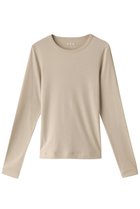 【スリー ドッツ/three dots】のオーガニックコットンロングスリーブ/アレックス ベージュ|ID: prp329100002600699 ipo3291000000032891697