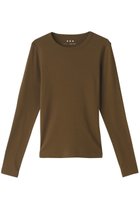 【スリー ドッツ/three dots】のオーガニックコットンロングスリーブ/アレックス オリーブ|ID: prp329100002600699 ipo3291000000032891699