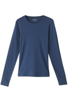 【スリー ドッツ/three dots】のオーガニックコットンロングスリーブ/アレックス カームブルー|ID: prp329100002600699 ipo3291000000032891702