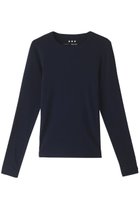 【スリー ドッツ/three dots】のオーガニックコットンロングスリーブ/アレックス ネイビー|ID: prp329100002600699 ipo3291000000032891706