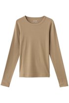 【スリー ドッツ/three dots】のオーガニックコットンロングスリーブ/アレックス キャラメル|ID: prp329100002600699 ipo3291000000033964262