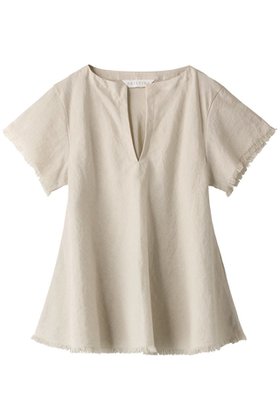 【プリスティン/PRISTINE】のCL平織フリンジブラウス 人気、トレンドファッション・服の通販 founy(ファニー) ファッション Fashion レディースファッション Fashion for Women トップス・カットソー Cut & Sew Tops シャツ・ブラウス・オフィスカジュアル Elegant Blouses & Button-Ups ショート Short, Short Length シンプル Simple, Minimal スリーブ Sleeve, Long Sleeve / Short Sleeve フリンジ Fringe, Tassel フレア Flare, Flared リネン Linen, Linen Fabric エレガント 上品 Elegant |ID:prp329100002608521