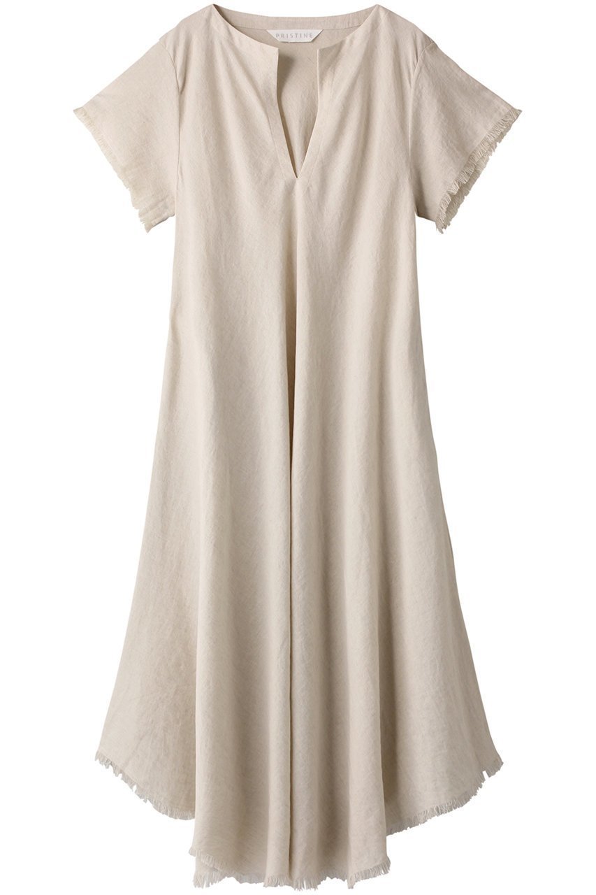 【プリスティン/PRISTINE】のCL平織フリンジワンピース 人気、トレンドファッション・服の通販 founy(ファニー) 　ファッション　Fashion　レディースファッション　Fashion for Women　ワンピース　Dresses　チュニック　Tunic Tops & Dresses　サマー　Summer, Summer Style　チュニック　Tunic, Long Top　フリンジ　Fringe, Tassel　リネン　Linen, Linen Fabric　ロング　Long, Long-Length　夏　Summer　 other-1|ID: prp329100002608522 ipo3291000000032904002