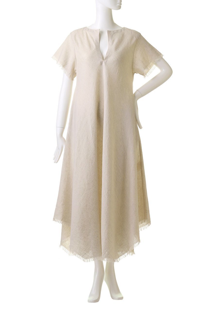 【プリスティン/PRISTINE】のCL平織フリンジワンピース 人気、トレンドファッション・服の通販 founy(ファニー) 　ファッション　Fashion　レディースファッション　Fashion for Women　ワンピース　Dresses　チュニック　Tunic Tops & Dresses　サマー　Summer, Summer Style　チュニック　Tunic, Long Top　フリンジ　Fringe, Tassel　リネン　Linen, Linen Fabric　ロング　Long, Long-Length　夏　Summer　other-2|ID: prp329100002608522 ipo3291000000032904007