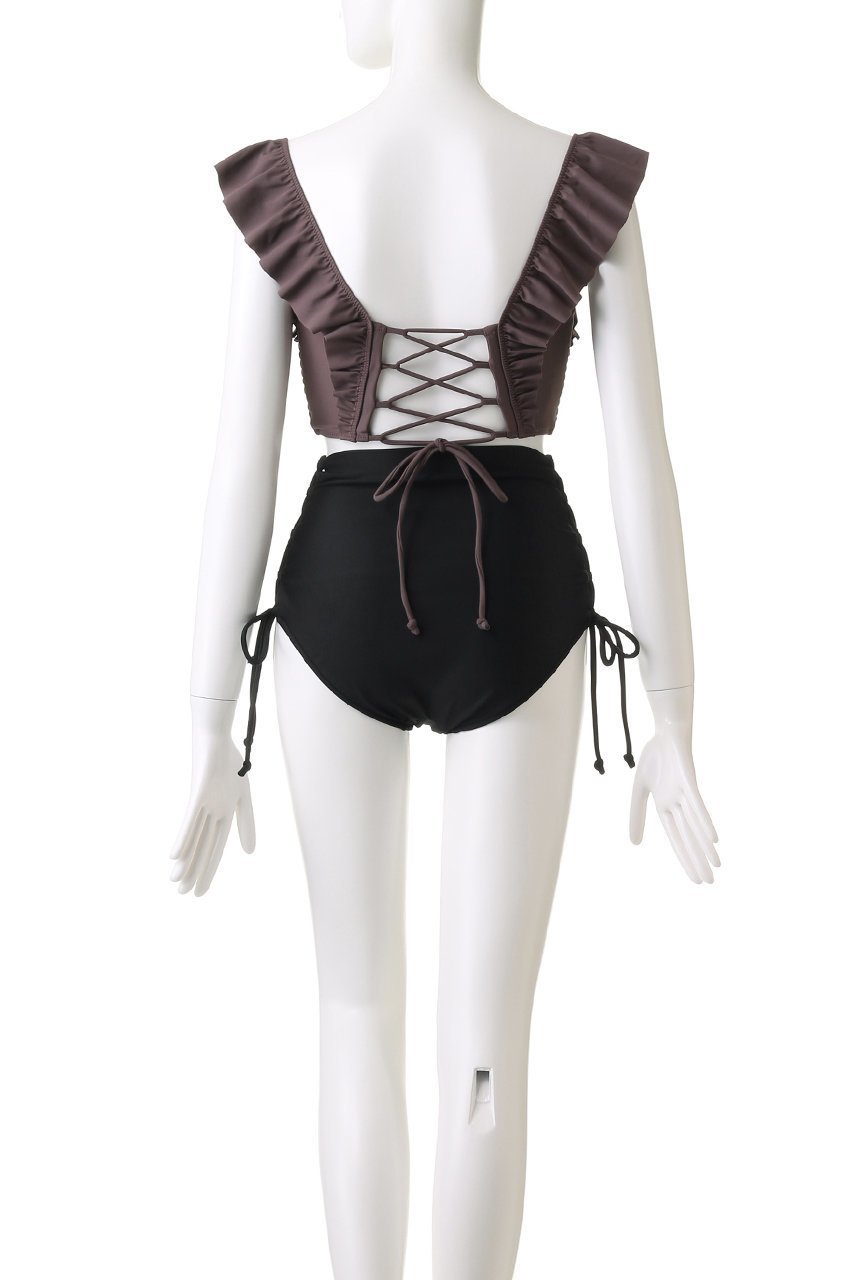 【レイール/Reir】の無地シャーリングフリルビキニ 人気、トレンドファッション・服の通販 founy(ファニー) 　ファッション　Fashion　レディースファッション　Fashion for Women　水着　Swimwear　レディース水着・ビーチウェア　Swimwear & Beachwear　アンダー　Underwear Essentials　ガーリー　Girly, Feminine Style　シャーリング　Shirring, Ruched　ショーツ　Shorts, Short Pants　スポーツ　Sports, Activewear　トレンド　Trend, Trending Now　バランス　Balance, Style Balance　ビキニ　Bikini, Two-Piece Swimsuit　フリル　Frill, Ruffle　レース　Lace, Lace Fabric　水着　Swimsuit, Swimwear　無地　Plain, Solid Color　other-4|ID: prp329100002611754 ipo3291000000035760759