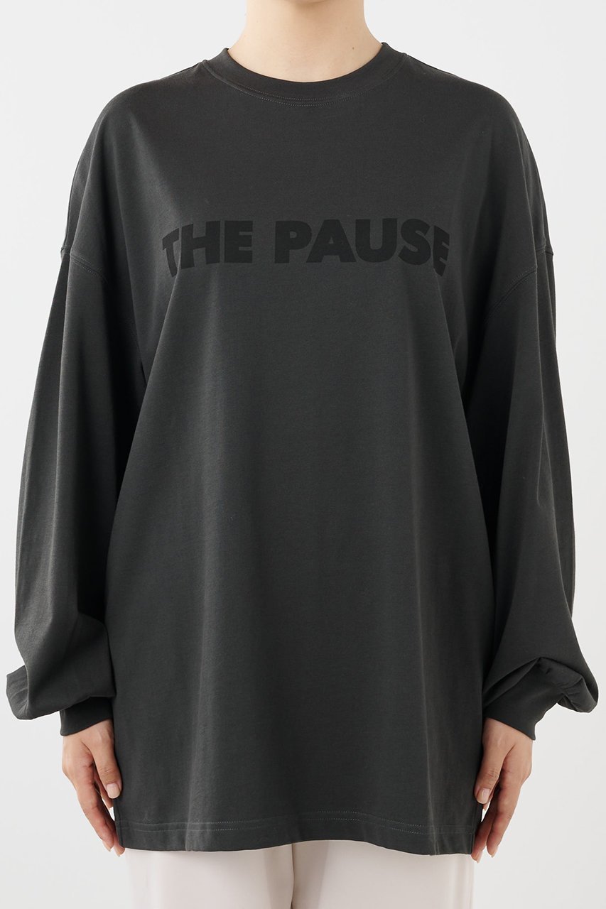 【ウィムガゼット/Whim Gazette】の【THE PAUSE】THE PAUSE ロンT 人気、トレンドファッション・服の通販 founy(ファニー) 　ファッション　Fashion　レディースファッション　Fashion for Women　トップス・カットソー　Cut & Sew Tops　シャツ・ブラウス・オフィスカジュアル　Elegant Blouses & Button-Ups　ロングTシャツ・Tシャツ　Longline T-Shirts & Tees　カットソー・ベーシックTシャツ　Cut-and-Sewn Tops / Stretch Tees & Basics　カットソー　Cut and Sewn Top　シンプル　Simple, Minimal　スタイリッシュ　Stylish, Fashionable　スリーブ　Sleeve, Long Sleeve / Short Sleeve　バランス　Balance, Style Balance　ベーシック　Basic, Essential　モノトーン　Monotone, Black and White　ルーズ　Loose, Oversized　ロング　Long, Long-Length　other-6|ID: prp329100002611761 ipo3291000000032813529