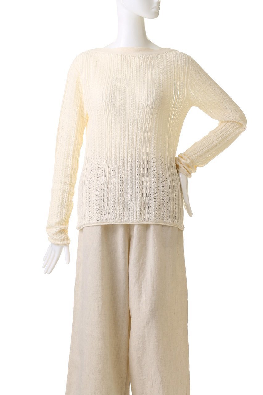 【プリスティン/PRISTINE】の和紙コットンシルク透かし編みPO 人気、トレンドファッション・服の通販 founy(ファニー) ファッション Fashion レディースファッション Fashion for Women トップス・カットソー Cut & Sew Tops ニット Knit Tops & Sweaters カジュアルプルオーバー・ニットトップス Pullovers & Knit Tops / Casual Pullovers シルク Silk, 100% Silk シンプル Simple, Minimal ロング Long, Long-Length 夏 Summer 秋 Autumn 透かし Cut-Out, Lacework other-2|ID: prp329100002628685 ipo3291000000032962674