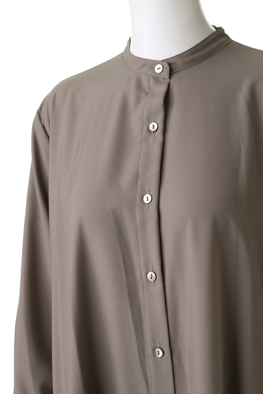 【ミズイロ インド/mizuiro ind】のT/Rスタンドカラーフレアシャツワンピース 人気、トレンドファッション・服の通販 founy(ファニー) 　ファッション　Fashion　レディースファッション　Fashion for Women　ワンピース　Dresses　シャツワンピース / 1枚で着映えコーデ　Shirt Dresses　チュニック　Tunic Tops & Dresses　スタンド　Stand Collar, Upright Stand　チュニック　Tunic, Long Top　フレア　Flare, Flared　ロング　Long, Long-Length　定番　Standard, Basic Item　A/W・秋冬　Autumn/Winter　other-5|ID: prp329100002651724 ipo3291000000032904040
