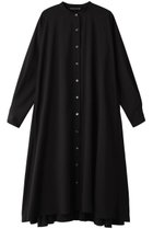 【ミズイロ インド/mizuiro ind】のT/Rスタンドカラーフレアシャツワンピース ブラック|ID: prp329100002651724 ipo3291000000035473623