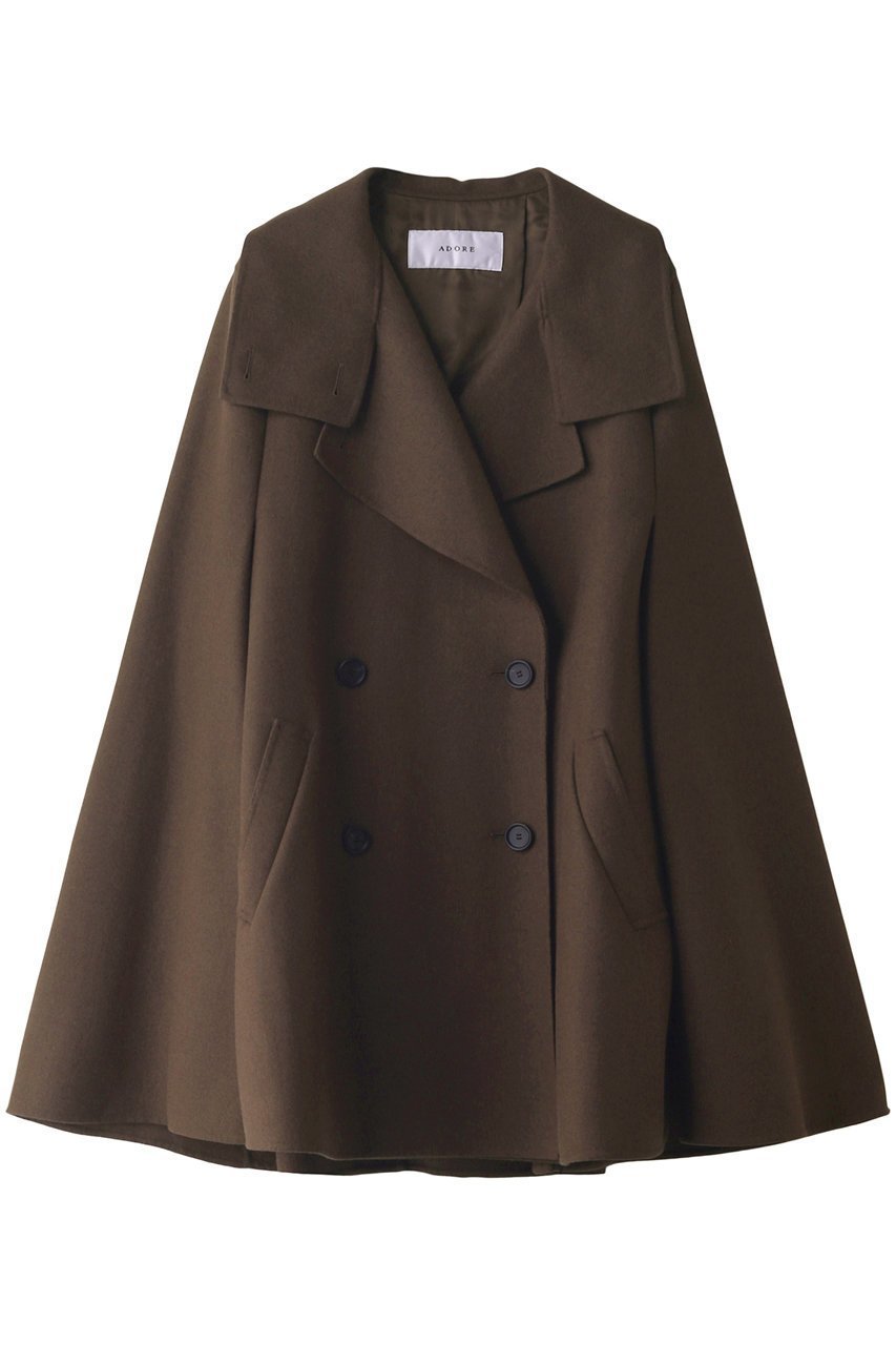 【アドーア/ADORE】のライトリバービックカラートレンチケープ 人気、トレンドファッション・服の通販 founy(ファニー) ファッション Fashion レディースファッション Fashion for Women アウター Coat / Outerwear Collection コート・ロングコート・ピーコート Long Coats, Peacoats & More ショート Short, Short Length スタンド Stand Collar, Upright Stand ダブル Double, Double-Breasted ビッグ Big, Oversized other-1|ID: prp329100002667200 ipo3291000000032917343