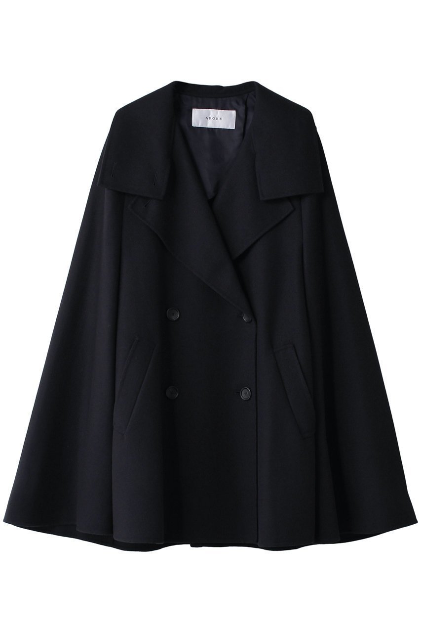 【アドーア/ADORE】のライトリバービックカラートレンチケープ インテリア・キッズ・メンズ・レディースファッション・服の通販 founy(ファニー) ファッション Fashion レディースファッション Fashion for Women アウター Coat / Outerwear Collection コート・ロングコート・ピーコート Long Coats, Peacoats & More ショート Short, Short Length スタンド Stand Collar, Upright Stand ダブル Double, Double-Breasted ビッグ Big, Oversized ネイビー|ID: prp329100002667200 ipo3291000000032917364