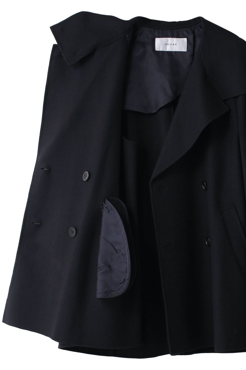 【アドーア/ADORE】のライトリバービックカラートレンチケープ 人気、トレンドファッション・服の通販 founy(ファニー) ファッション Fashion レディースファッション Fashion for Women アウター Coat / Outerwear Collection コート・ロングコート・ピーコート Long Coats, Peacoats & More ショート Short, Short Length スタンド Stand Collar, Upright Stand ダブル Double, Double-Breasted ビッグ Big, Oversized other-6|ID: prp329100002667200 ipo3291000000032917424
