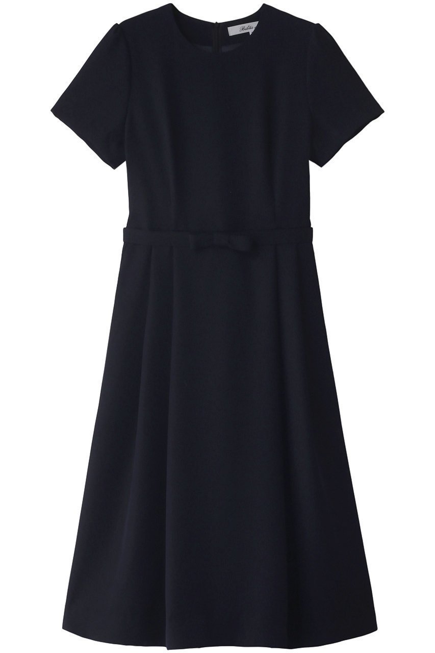 【ビリティス ディセッタン/Bilitis dix-sept ans】の【別注】リボンベルト付きドレス インテリア・キッズ・メンズ・レディースファッション・服の通販 founy(ファニー) 　ファッション　Fashion　レディースファッション　Fashion for Women　ワンピース　Dresses　フォーマル・パーティードレス・結婚式用ドレス　Elegant & Casual Dresses　チュニック　Tunic Tops & Dresses　ベルト&ウエストマーク　Belts & Waist Accessories　エレガント 上品　Elegant　オケージョン　Occasion Wear　クラシカル　Classical, Vintage-Inspired　シンプル　Simple, Minimal　ジュエリー　Jewelry, Accessories　チュニック　Tunic, Long Top　ドレス　Dress, One-Piece　リボン　Ribbon, Bow　別注　Limited Edition, Custom Order　ダークネイビー|ID: prp329100002686903 ipo3291000000036753706