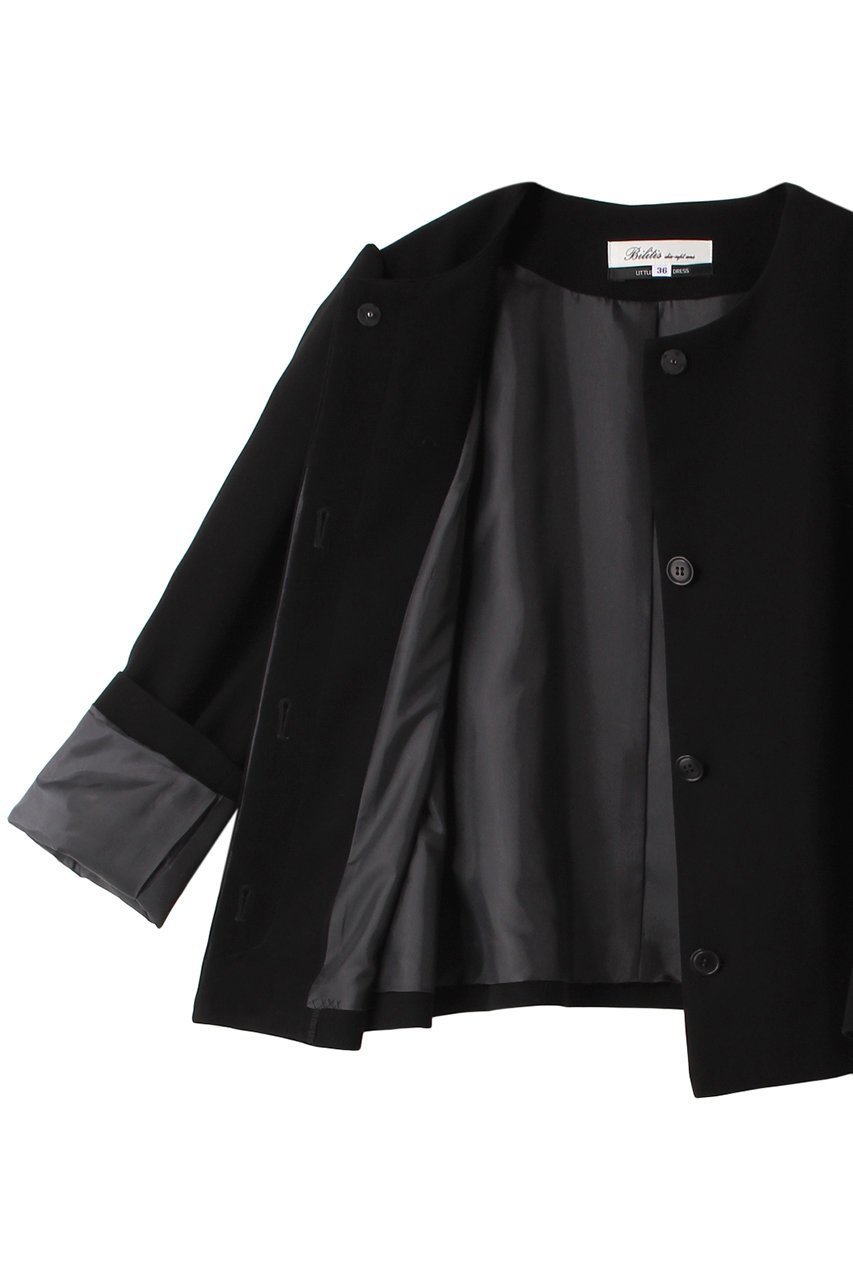 【ビリティス ディセッタン/Bilitis dix-sept ans】の【別注】ノーカラージャケット 人気、トレンドファッション・服の通販 founy(ファニー) 　ファッション　Fashion　レディースファッション　WOMEN　アウター　Coat Outerwear　ジャケット　Jackets　ノーカラージャケット　No Collar Leather Jackets　コンパクト　Compact　ショルダー　Shoulder　ジャケット　Jacket　エレガント 上品　Elegant　別注　Special Order　定番　Standard　軽量　Lightweight　other-6|ID: prp329100002686905 ipo3291000000031413993