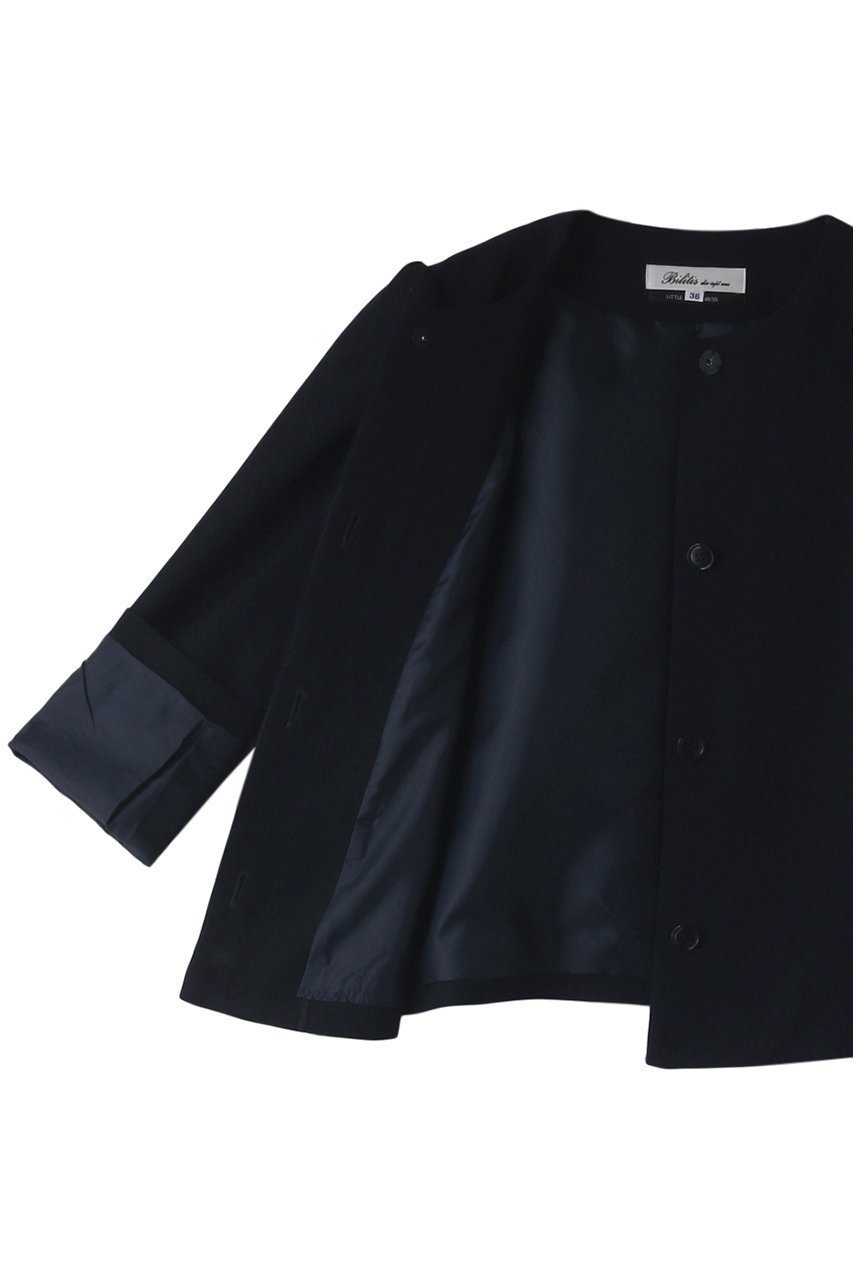 【ビリティス ディセッタン/Bilitis dix-sept ans】の【別注】ノーカラージャケット 人気、トレンドファッション・服の通販 founy(ファニー) 　ファッション　Fashion　レディースファッション　Fashion for Women　アウター　Coat / Outerwear Collection　レディースジャケット・軽アウター　Jackets　ノーカラージャケット / シンプル上品コーデ　Collarless Jackets　コンパクト　Compact, Small Size　ショルダー　Shoulder, Shoulder Strap　ジャケット　Jacket, Outerwear　エレガント 上品　Elegant　別注　Limited Edition, Custom Order　定番　Standard, Basic Item　軽量　Lightweight, Ultra Light　other-6|ID: prp329100002686905 ipo3291000000032942814