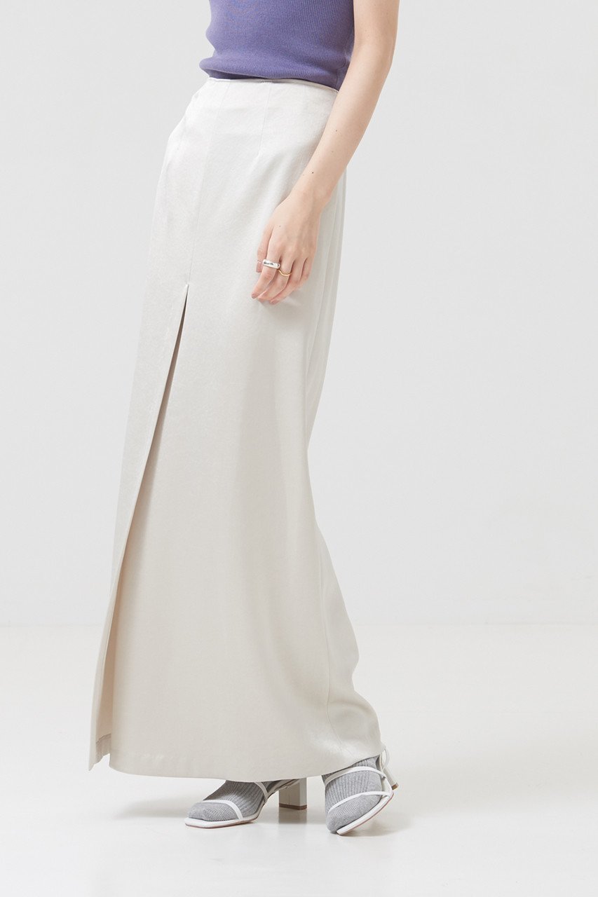 【ザ ストア バイ シー/THE STORE by C】のフロントスリットマキシスカート 人気、トレンドファッション・服の通販 founy(ファニー) ファッション Fashion レディースファッション Fashion for Women スカート Skirts ロングスカート Long Skirts / Maxi & Midi Skirts サテン Satin, Glossy Fabric ストレッチ Stretch, Stretchy Fabric ダブル Double, Double-Breasted ドレープ Drape, Draping Fabric ロング Long, Long-Length 別注 Limited Edition, Custom Order other-6|ID: prp329100002689879 ipo3291000000035345366