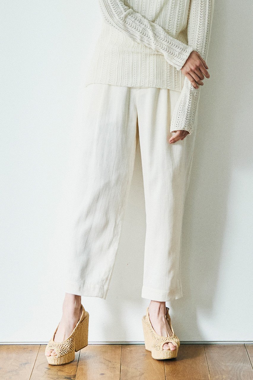 【プリスティン/PRISTINE】のLCツイルタックパンツ 大人の最旬トレンドファッション＆コーディネート founy(ファウニー) 　ファッション　Fashion　レディースファッション　Fashion for Women　パンツ　Pants & Trousers　フォルム　Silhouette, Form　リネン　Linen, Linen Fabric　ロング　Long, Long-Length　秋　Autumn　other-7|ID: prp329100002693708 ipo3291000000036864984