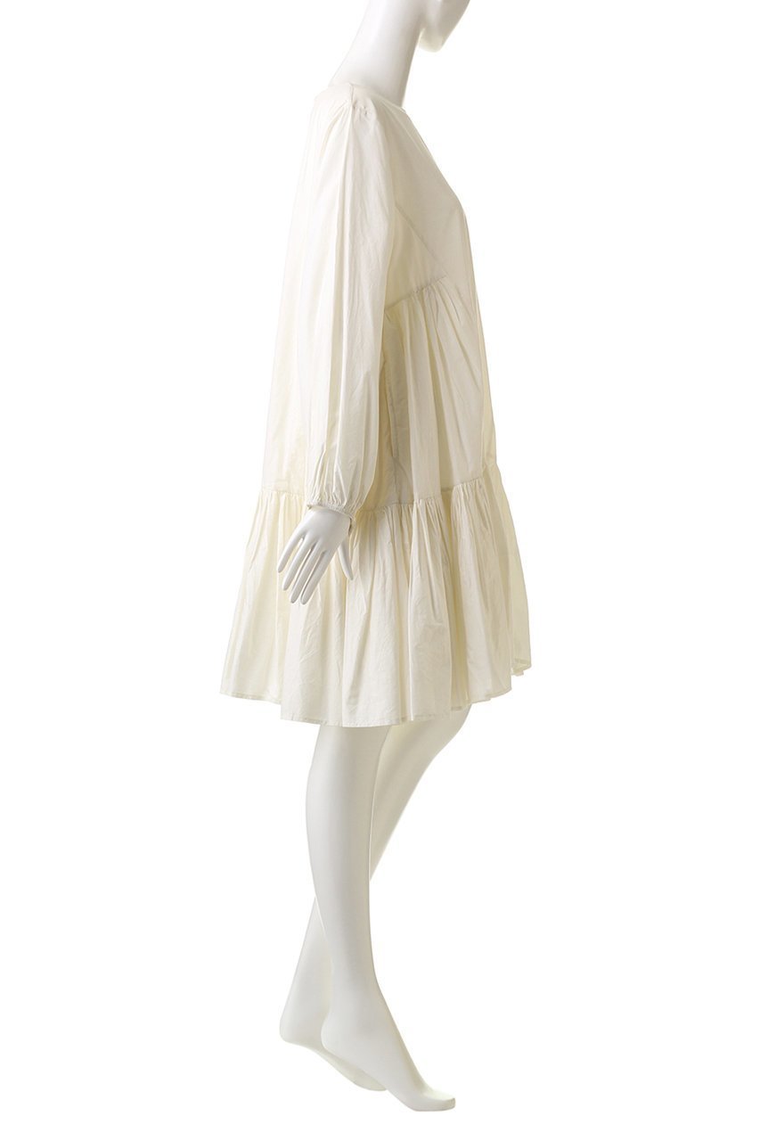 【マーレット/MERLETTE】のBYWARD ギャザースリーブ ティアードドレス 人気、トレンドファッション・服の通販 founy(ファニー) 　ファッション　Fashion　レディースファッション　Fashion for Women　ワンピース　Dresses　フォーマル・パーティードレス・結婚式用ドレス　Elegant & Casual Dresses　チュニック　Tunic Tops & Dresses　ギャザー　Gathered, Ruffled　スリーブ　Sleeve, Long Sleeve / Short Sleeve　チュニック　Tunic, Long Top　フェミニン　Feminine, Girly　フレア　Flare, Flared　再入荷　Restock / Back in Stock　定番　Standard, Basic Item　other-3|ID: prp329100002710399 ipo3291000000036909088